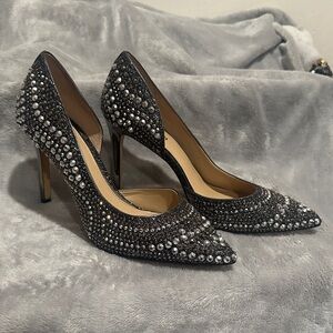 Gianni Bini Black Rhinestone Heels